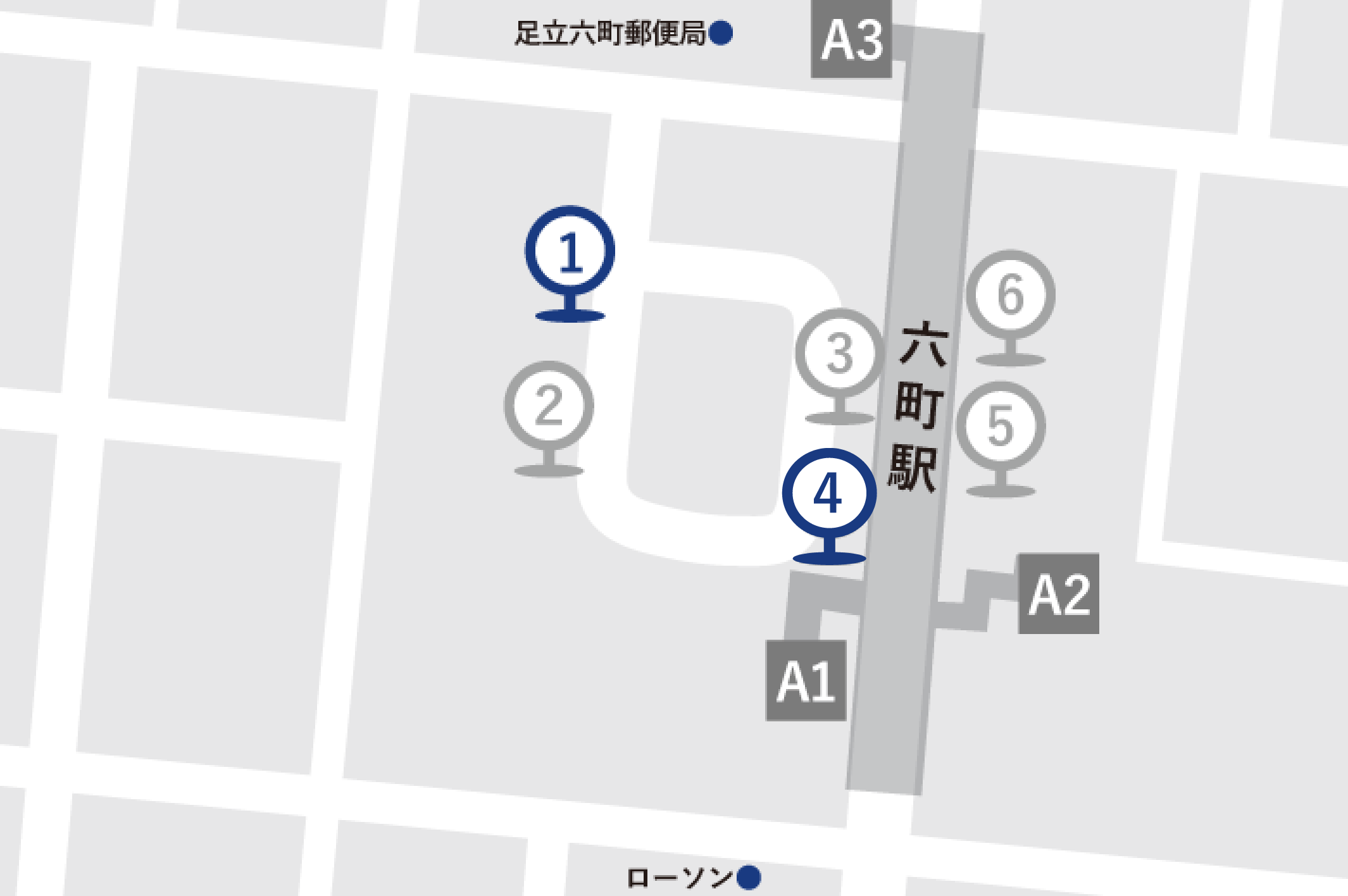 六町駅バス乗り場