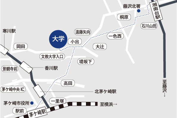 湘南キャンパス周辺地図