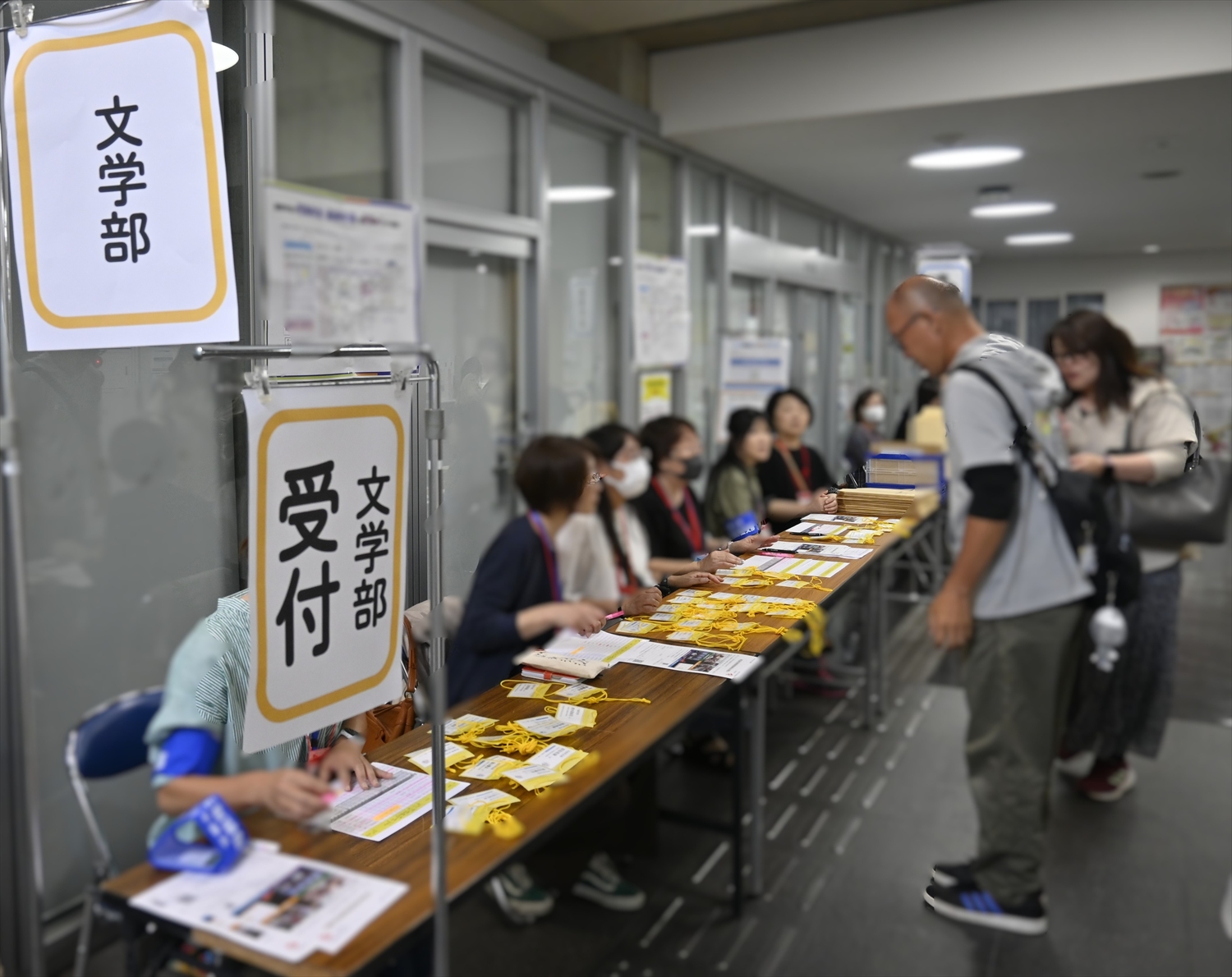 越谷キャンパス受付の様子