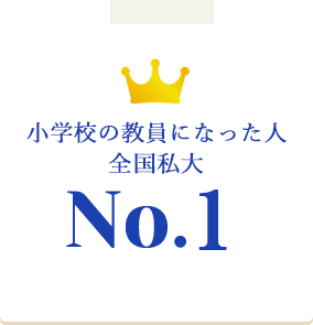 小学校の教員になった人　全国私大No.1