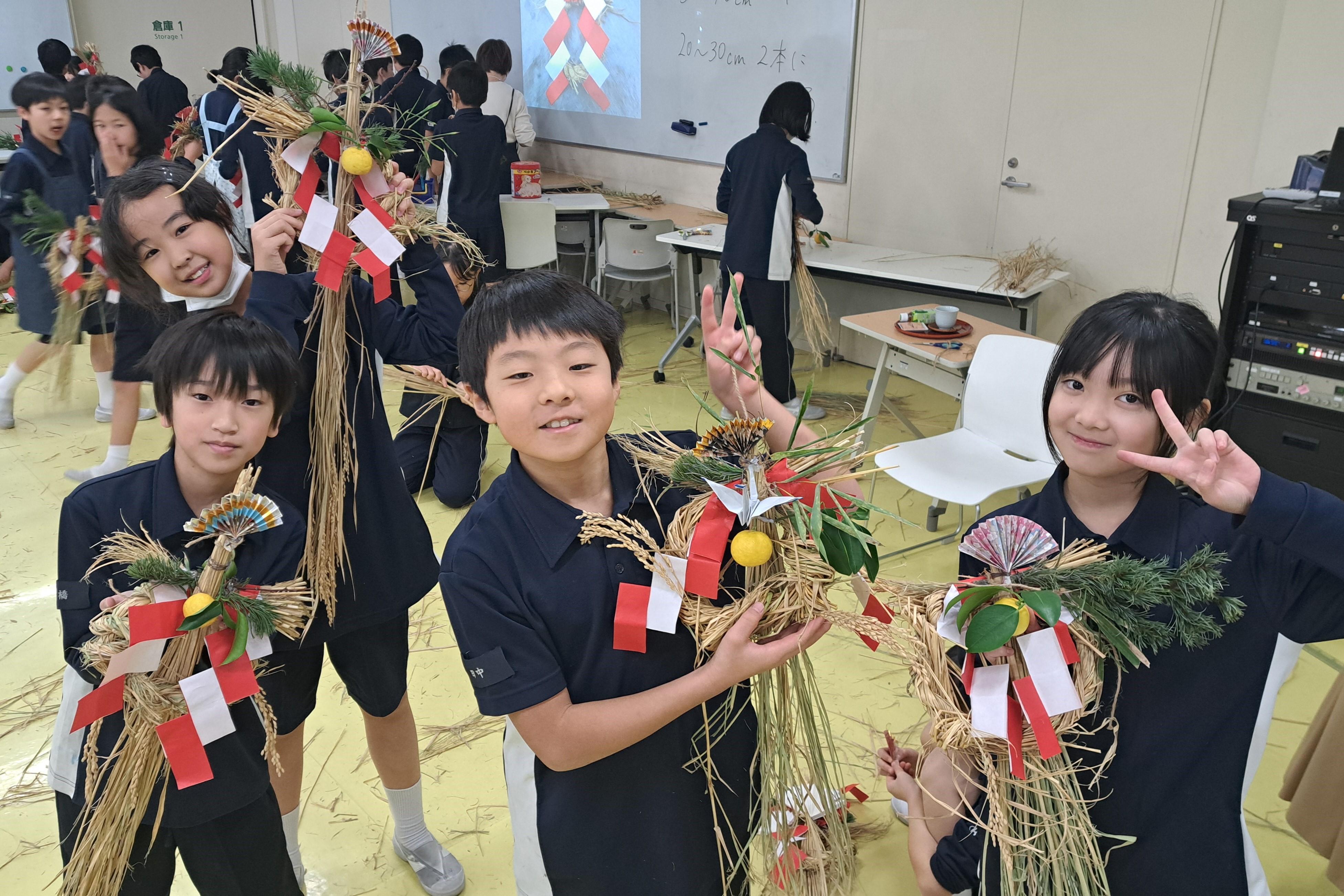 お正月玄関飾り作り