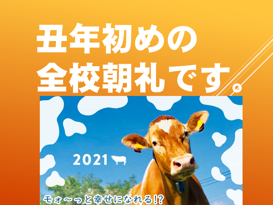 「今年は丑年！」～牛の歩みのごとく、先を急がず、目に前のことを着実に！～