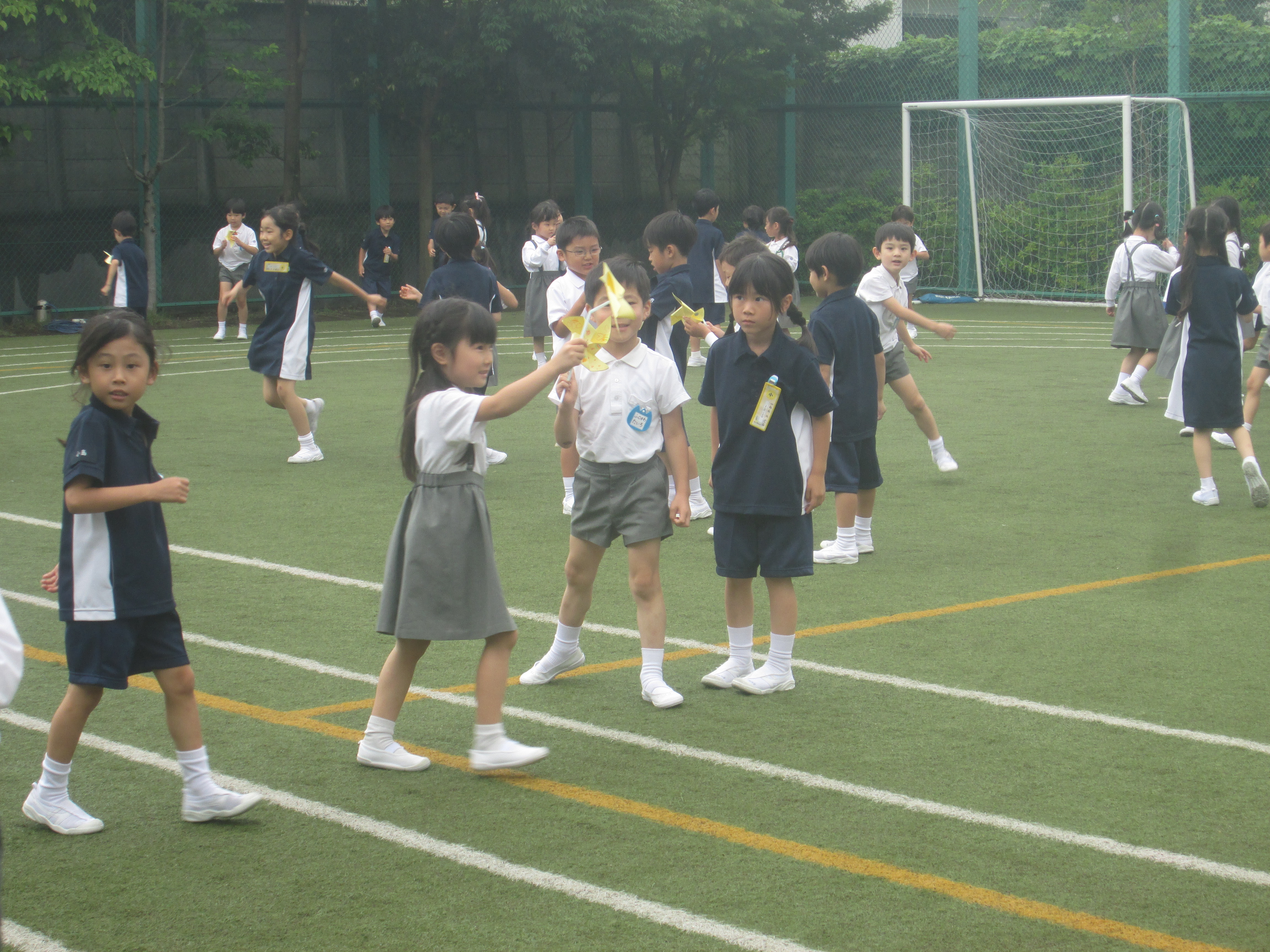 文教大学付属幼稚園の松組さん（年長さん）との交流会