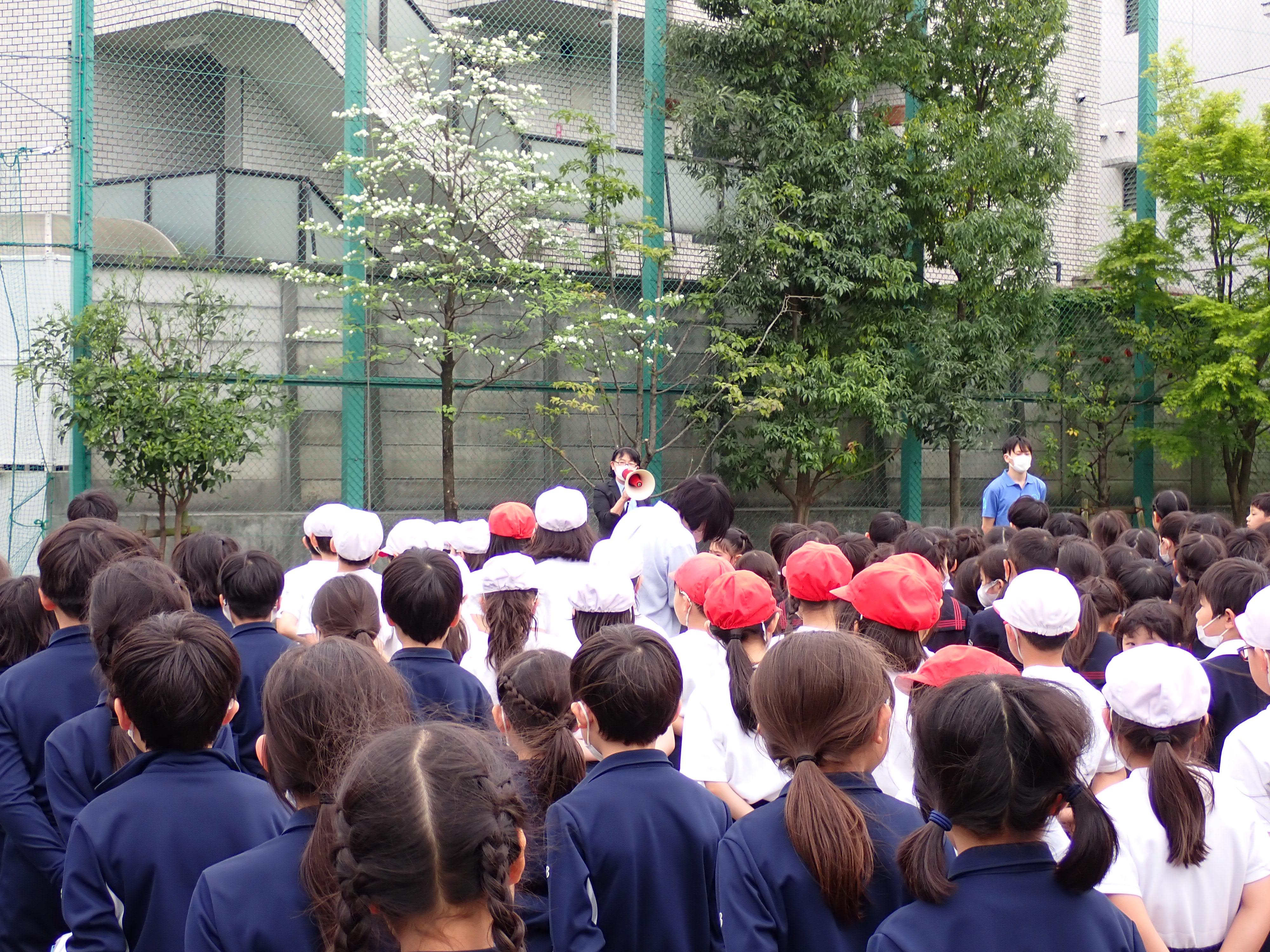 はじめての避難訓練